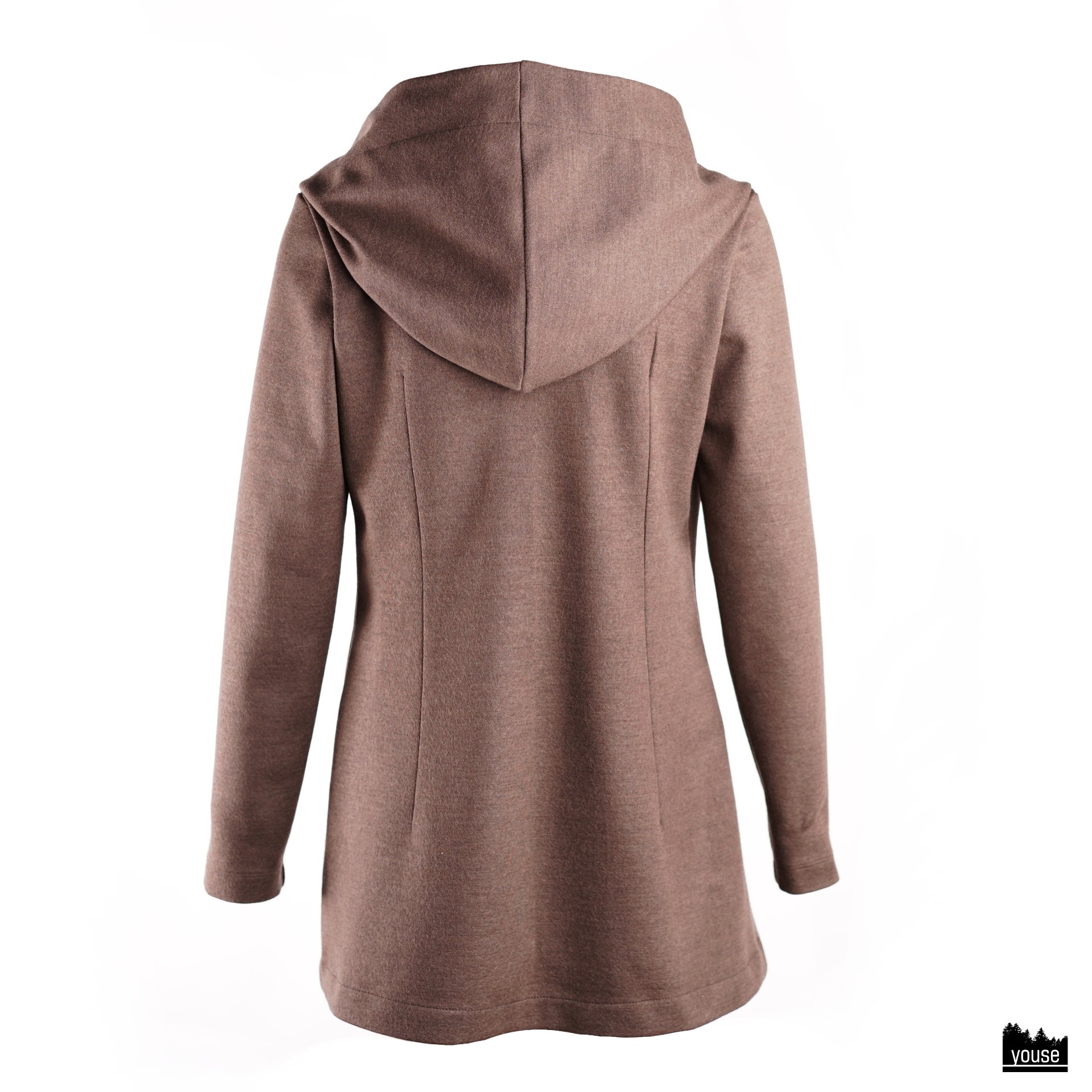 Preview: Sommermantel 100% Bio Merinowolle braun Gr. 38